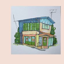 Mijn project van de cursus: Creëer expressieve architecturale schetsen met kleurstiften. Sketching, Drawing, Architectural Illustration, Sketchbook & Ink Illustration project by Ingrid van den Brink - 08.27.2024
