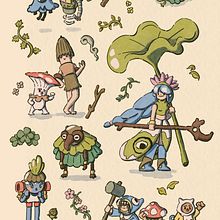 Forest folks. Character Design, Drawing, Digital Illustration, and Digital Drawing project by dodidouda - 08.27.2024