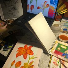 My project for course: Botanical Watercolor: Illustrate the Anatomy of Flowers. Traditional illustration, Fine Arts, Painting, Drawing, Watercolor Painting, and Botanical Illustration project by ODILE HAUTEMULLE - 08.27.2024