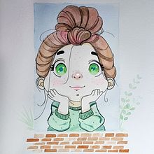 Meu projeto do curso: Desenho fanart com aquarela e lápis de cor. Un projet de Illustration traditionnelle, Peinture, Aquarelle, Dessin de portrait, Illustration jeunesse, Dessin aux cra , et ons de couleur de Tatiana Barros - 27.08.2024
