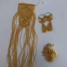 Mi proyecto del curso: Joyería en macramé. Arts, Crafts, Jewelr, Design, Fiber Arts, Macramé, and Textile Design project by Mercedes Cuevas - 08.29.2024