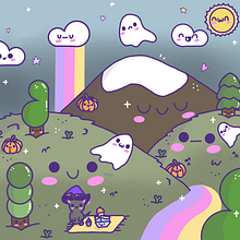 Kawaii Halloween 👻. Character Design, Digital Illustration, and Manga project by jara_gutierrez_de_horna - 08.29.2024