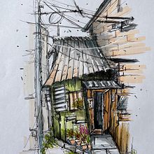 Mój projekt z kursu: Rysunek architektoniczny: kolor i artystyczna ekspresja. Sketching, Drawing, Architectural Illustration, Sketchbook & Ink Illustration project by Agnieszka - 08.30.2024