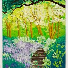 My project for course: Landscape Painting with Gouache for Beginners. Fine Arts, Painting, Naturalistic Illustration, and Gouache Painting project by Markéta Heřmánková - 08.31.2024