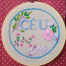 Meu projeto do curso: Técnicas básicas para bordado de letras. Un progetto di Ricamo e Textile Design di giselle nascimento - 03.09.2024