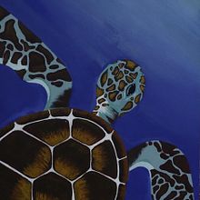 Tortuga. Painting, Acr, and lic Painting project by Ana Maria Orduz - 08.02.2024