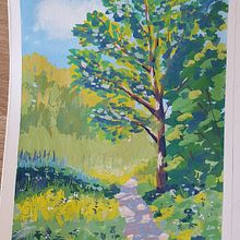 My project for course: Landscape Painting with Gouache for Beginners. Un progetto di Pittura gouache, Pittura, Belle arti e Illustrazione naturalistica di magdalena_bl - 06.09.2024