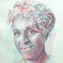 My project for course: Artistic Portrait with Watercolors. Un progetto di Belle arti, Disegno di ritratti, Pittura e Pittura ad acquerello di jutta_loeffler - 06.09.2024