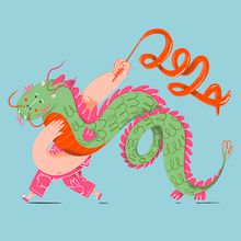 Chinese New Year 2024 - Year of the Dragon. Un progetto di Illustrazione digitale di Cristina Paleari - 06.09.2024