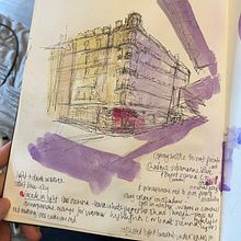 My project for course: Architectural Sketching with Watercolor and Ink. Drawing, Watercolor Painting, Architectural Illustration, Sketchbook, Ink Illustration, and Sketching project by lucy_childs - 09.08.2024
