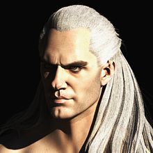 The Witcher (Henry Cavill) - Geralt of Rivia (Netflix Series) - Portrait. Een project van 3D, 3D-karakterontwerp,  3D-ontwerp,  3D-modellering, Ontwerp van personages, Film, video en televisie y Beeldhouwwerk van Yulia Belyaeva - 08.09.2024