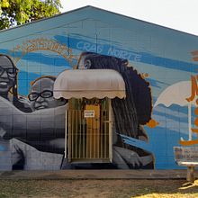 Pintura Mural no Centro de Referência em Assistência Social na Zona Norte de Mogi Guaçu - SP. Acr, lic Painting, Painting, Realistic Drawing, and Portrait Drawing project by H C - 09.09.2024