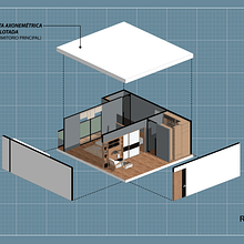 PROYECTO DE CURSO : DORMITORIO CON ESTUDIO. Projekt z dziedziny  Architektura, Wizualizacja architektoniczna, Architektura c, frowa, Projektowanie wnętrz i Projektowanie przestrzeni użytkownika Mayckol Mori Rios - 08.09.2024