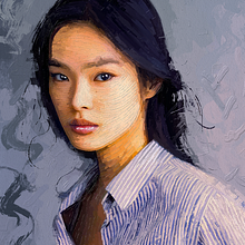 LIN｜林湘湘 by Rod Lovell - How to Create Stunning Portrait Painting - Step by Step. Design, Traditional illustration, Pencil Drawing, Drawing, Portrait Drawing, Realistic Drawing, Artistic Drawing, Figure Drawing, Digital Drawing, Colored Pencil Drawing, Portrait Photograph, Painting, Watercolor Painting, Acr, lic Painting, Oil Painting, Digital Painting, Gouache Painting, Matte Painting, Decorative Painting, Decoration, Interior Decoration, Arts, Crafts, Fine Arts, Digital Illustration, Editorial Illustration, Fashion Illustration	 & Instagram Photograph project by Rod Lovell - 09.09.2024