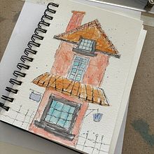 Meu projeto do curso: Técnicas modernas para paisagens urbanas em aquarela. Un proyecto de Pintura y Pintura a la acuarela de Eduardo Nunes - 09.09.2024