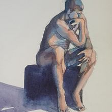 My project for course: The Human Figure in Watercolor. Un projet de Beaux Arts, Dessin anatomique, Dessin réaliste, Illustration traditionnelle, Peinture , et Aquarelle de Anna - 10.09.2024