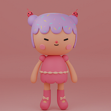 Meu projeto do curso: Criação de personagens Kawaii em 3D com Blender. 3D Modeling, Character Design, Digital Illustration, Traditional illustration, and Manga project by contatowendel07 - 08.09.2024