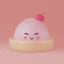Mi proyecto del curso: Creación de personajes kawaii en 3D con Blender. Projekt z dziedziny  Modelowanie 3D, Projektowanie postaci, Ilustracja c, frowa, Trad, c, jna ilustracja i Manga użytkownika Denise Glez - 11.09.2024