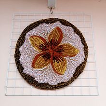Meu projeto do curso: Introdução ao tufting: aprenda a pintar com fios. Un progetto di Artigianato, Fiber Art, Interior Design, Punch needle e Textile Design di v.guidi - 10.07.2024