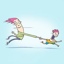 Viñeta Humor Hiperactividad. Publicidad gráfica para Psicología y Logopedia Bla Bla Ein Projekt aus dem Bereich Werbung, Comic, Design von Figuren, Bildung und Kunstleitung von pablo matera - 13.09.2024