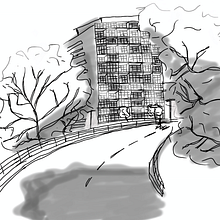 Meu projeto do curso: Ilustração arquitetônica: capture a personalidade de uma cidade. Architecture, Drawing, Traditional illustration, Architectural Illustration, and Digital Illustration project by Dandara Luigi - 09.14.2024