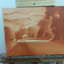 Meu projeto do curso: Pintura de paisagem a óleo: explore o poder da luz. Fine Arts, Traditional illustration, Naturalistic Illustration, Oil Painting, and Pencil Drawing project by r.nunnes29 - 09.16.2024