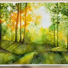 Dreamy watercolour landscapes - paint with light. Watercolor Painting project by Barbra - 09.17.2024