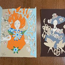 Meu projeto do curso: Papercut: crie cenas de papel com profundidade. Een project van  Boekbinding, Kinderillustratie, Craft, DIY, Traditionele illustratie, Papercraft, Stor y telling van Leonor Capelo - 18.09.2024