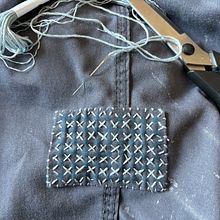 Jetzt macht das Reparieren der Arbeitshosen endlich Spaß!. Un proyecto de Artesanía y Bordado de Andrea Gunkler - 18.09.2024