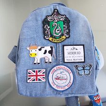 My project for course: Fashion upcycling: Create a backpack with second-hand clothes. Fashion Design, Patternmaking, Dressmaking, Sewing, Upc, cling, and DIY project by rachel1962 - 09.19.2024