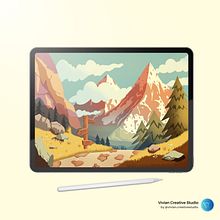 Outono nas Montanhas. Digital Illustration project by Vívian Andrade - 01.04.2024