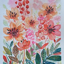 My project for course: Artistic Floral Watercolor: Connect with Nature. Projekt z dziedziny R, sunek botaniczn, Trad, c, jna ilustracja,  Malarstwo i Malowanie akwarelą użytkownika Juliana Buglia - 19.09.2024