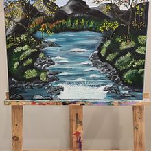 Mi proyecto del curso: Pintura al óleo de paisajes: explora la luz. Fine Arts, Traditional illustration, Naturalistic Illustration, Oil Painting, and Pencil Drawing project by Noelia Denis - 09.20.2024