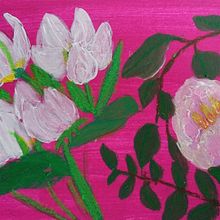 Mi proyecto del curso: Pintura floral expresiva con acrílicos. Acr, lic Painting, Botanical Illustration, Fine Arts, and Painting project by Karen Escobar Muñoz - 09.20.2024