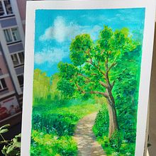 My project for course: Landscape Painting with Gouache for Beginners. Gouache Painting, Painting, Fine Arts, and Naturalistic Illustration project by Julia - 09.22.2024