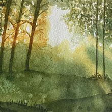 My project for course: Dreamy Watercolor Landscapes: Paint with Light. Painting, and Watercolor Painting project by Sharon Tayfield - 09.22.2024