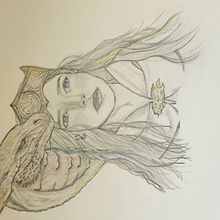 Sketch of Rhaenyra and her dragon, Syrax. Un proyecto de Bocetado, Dibujo a lápiz y Dibujo con lápices de colores de alistaurus684 - 10.07.2024