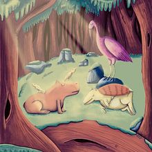 Mi proyecto del curso: Ilustraciones de bosques de fantasía en Procreate y Photoshop. Un proyecto de Ilustración infantil, Dibujo digital e Ilustración digital de Luis Alejandro Robayo León - 24.09.2024