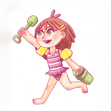 Beach day. Children's Illustration, Editorial Design, Traditional illustration, Management, Productivit, Narrative, Picturebook, Portfolio Development, Stor, and board project by Kizu Meza - 09.22.2024