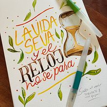 Caligrafía con pinceles de agua para principiantes. Watercolor Painting, Calligraph, and Lettering project by Paula Varona - 09.24.2024
