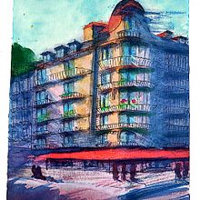 Meu projeto do curso: Desenho arquitetônico com aquarela e tinta. Drawing, Watercolor Painting, Architectural Illustration, Sketchbook, Ink Illustration, and Sketching project by antoniosidronio - 09.25.2024