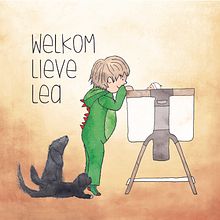 Geboortjekaartje met fineliner en bewerking in Photoshop. Projekt z dziedziny Trad, c i jna ilustracja użytkownika Eva Freling - 27.09.2024