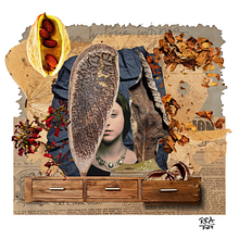 Mulher escondida. Design, Collage, and Digital Illustration project by Rosualdo Rodrigues - 09.27.2024