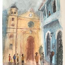 Meu projeto do curso: Paisagens urbanas em aquarela. Watercolor Painting, Fine Arts, and Architectural Illustration project by Gabriel Neves Coelho - 09.28.2024