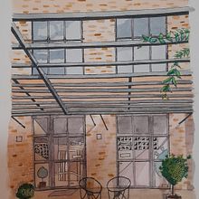Meu projeto do curso: Ilustração urbana com aquarela: retrate sua cidade. Architectural Illustration, Drawing, Painting, and Watercolor Painting project by Thatiane Santana - 09.28.2024