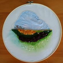 My project for course: Contemporary Landscape Embroidery . Embroider, Fiber Arts, Traditional illustration, and Textile Design project by Denise Martin - 09.28.2024