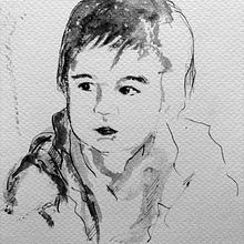 Mi proyecto del curso: Pintura artística con tinta china. Een project van  Artistieke tekening,  Beeldende kunst, Traditionele illustratie,  Illustratie met inkt, Schilderij, Tekening met potlood y  Portrettekening van rgenaro1_1 - 21.09.2024