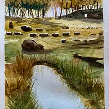 Mon projet du cours : Paysages naturels à l’aquarelle. Un projet de Beaux Arts, Peinture , et Aquarelle de Jim rodriguez - 29.09.2024
