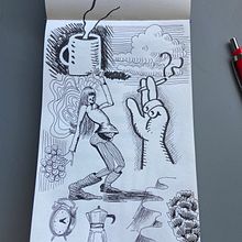Meu projeto do curso: Técnicas de desenho para iniciantes: trabalhe a observação. Desenho, Ilustração com tinta, Sketchbook, Desenho a lápis, e Esboçado projeto de martasalvadomartinho - 29.09.2024