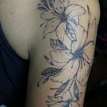 Mi proyecto del curso: Tatuaje botánico con puntillismo. Tattoo Design, Traditional illustration, and Botanical Illustration project by Sandy Ramirez - 09.28.2024